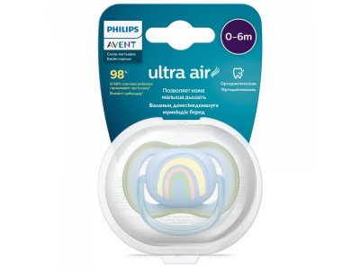 Пустышка Philips Avent ultra air силиконовая с футляром, 0-6 мес. 1-00438442_2