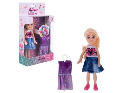 Кукла 1Toy Alisa Little Love блондинка с хвостиком, с платьем, 14,4 см 1-00439638_1