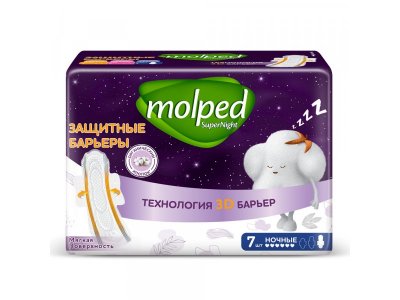 Прокладки гигиенические Molped Barrier protect night с защитными барьерами, 7шт 1-00441239_1