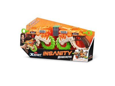 Набор игровой Zuru X-Shot Insanity Хоррорфайр Рипер Х ДУО (2 бластера, 16 снарядов) 1-00440713_1