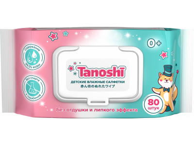 Влажные салфетки Tanoshi, 80 шт. 1-00441895_2