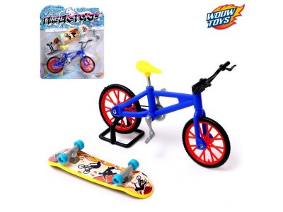 Набор игровой Woow Toys пальчиковые скейтборд и велосипед 1-00443173_1