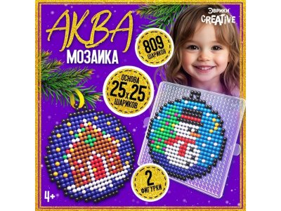 Аквамозаика Эврики Шары с домиком и Снеговичком 1-00443224_1