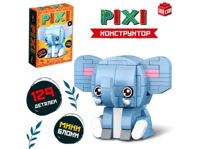 Конструктор Unicon Pixi Слоник, 129 деталей 1-00443232_1