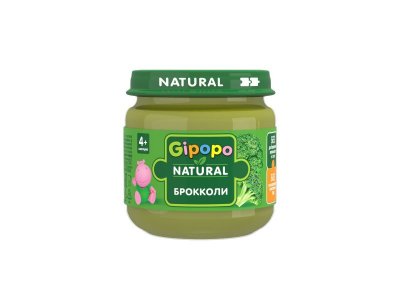 Пюре Gipopo Брокколи с 4 мес., 80 г 1-00443797_1