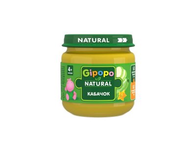 Пюре Gipopo Кабачок с 4 мес., 80 г 1-00443798_1