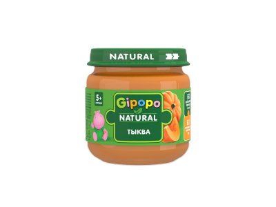 Пюре Gipopo Тыква с 5 мес., 80 г 1-00443800_1