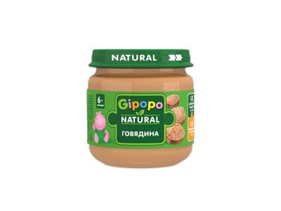 Пюре Gipopo Говядина с 6 мес., 80 г 1-00443810_1