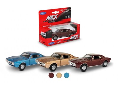 Машинка Welly Pontiac Firebird 1967 с пружинным механизмом, 1:38 1-00444251_1