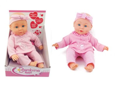 Пупс Bambina Bebe в розовом костюме, 50 слов, 38 см 1-00441682_1