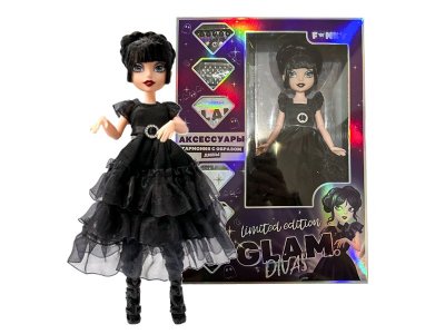 Кукла Funky Toys Glam Divas Вэнди черное платье, с акс., 25 см 1-00441699_1