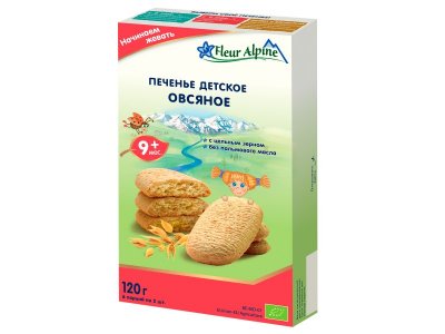 Печенье детское Fleur Alpine овсяное 120 г 1-00445546_1
