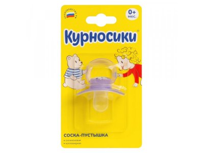 Пустышка Курносики силиконовая, каплевидная, 0-6 мес. 1-00445656_6