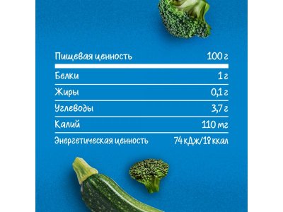 Пюре Gerber Кабачок Брокколи для первого прикорма с 5 мес., 125 г 1-00446043_9