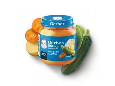 Пюре Gerber Овощной Салат для первого прикорма с 5 мес., 125г 1-00446045_3