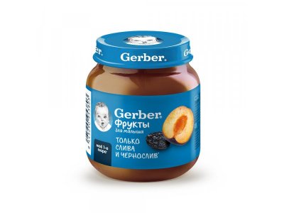 Пюре Gerber Слива Чернослив для первого прикорма с 5 мес., 125 г 1-00446047_1