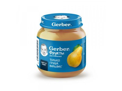 Пюре Gerber Груша для первого прикорма с 4 мес., 125 г 1-00446048_1