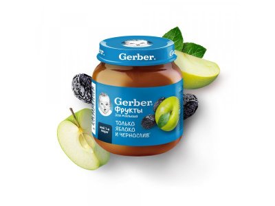 Пюре Gerber Яблоко Чернослив для первого прикорма с 5 мес., 125 г 1-00446049_7