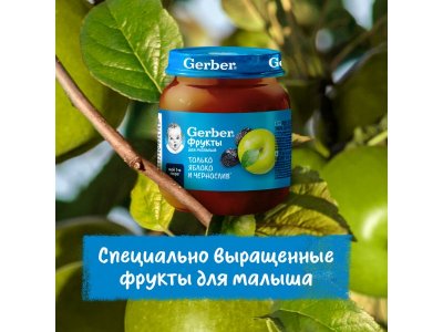 Пюре Gerber Яблоко Чернослив для первого прикорма с 5 мес., 125 г 1-00446049_15