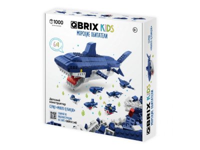 Конструктор Qbrix kids Морские обитатели Серия Много кубиков 1-00446216_1