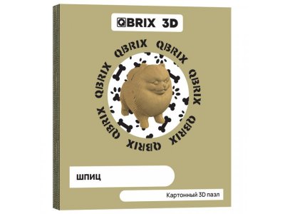 Конструктор Qbrix Картонный 3D Шпиц 1-00446225_1