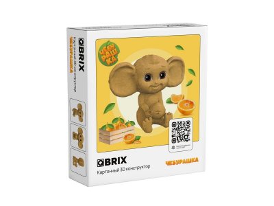 Конструктор Qbrix Картонный 3D Чебурашка 1-00446230_1