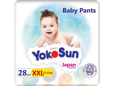 Подгузники-трусики детские YokoSun XXL (15-23 кг) 28 шт. 1-00252894_9