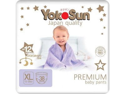 Подгузники-Трусики YokoSun Premium XL 12-20 кг, 38 шт. 1-00446646_2