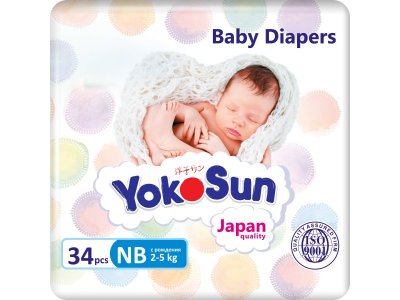 Подгузники YokoSun NB 2-5 кг, 34 шт. 1-00446648_2