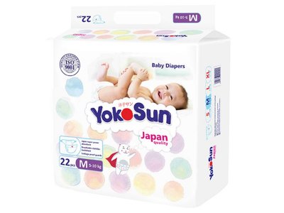 Подгузники YokoSun M 5-10 кг, 22 шт. 1-00446650_1