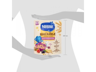 Каша Nestle Шагайка молочная мультизлаковая с бананом и фигурками с соком черн.смород.и манго, 190 г 1-00364056_3