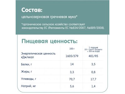 Каша Fleur Alpine безмолочная Гречневая гипоаллергенная, с 4 месяцев, 175 г 1-00007198_7