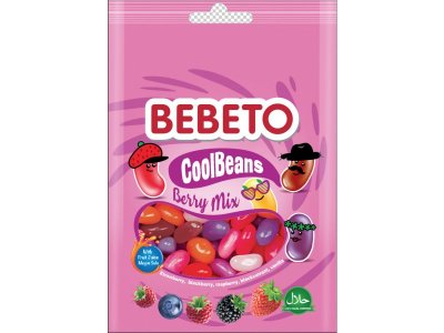 Мармелад жевательный Bebeto Cool Beans Berry Mix со вкусом клубники, малины, ежевики и черной смородины 60 г 1-00447763_1