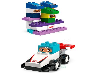 Конструктор LEGO Duplo Гоночные автомобили и водители команды F1 10445 1-00448168_10