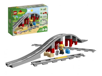 Конструктор LEGO Duplo Железнодорожный мост и рельсы 10872 1-00253569_1