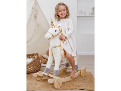 Единорог Amarobaby Каталка-качалка с колесами, Unicorn 76х38х75 см 1-00450677_1