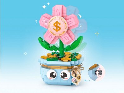 Конструктор Loz Денежный цветок в горшочке 350 дет. 1-00451236_1