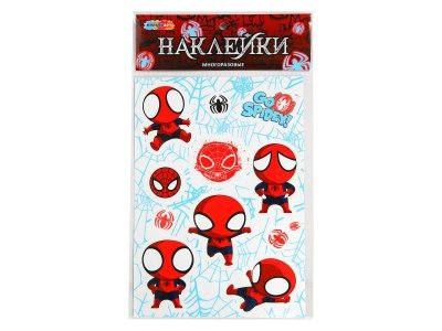 Наклейки многоразовые Мульти Арт Маленький спайдер, А5 1-00452339_1