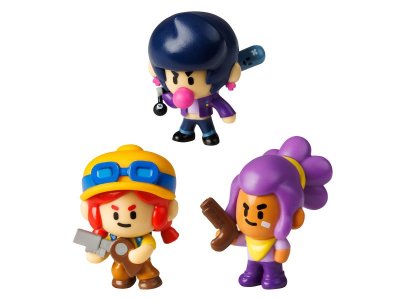 Коллекционная фигурка Brawl Stars 3 шт. в блистере, Джесси, Биби и Шелли 1-00449471_1