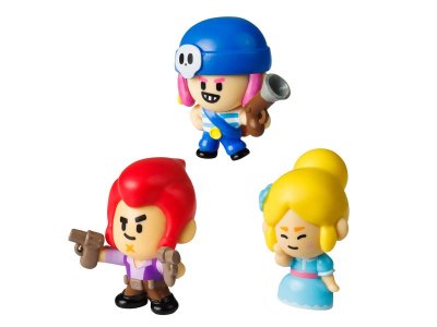 Коллекционная фигурка Brawl Stars 3 шт. в блистере, Кольт, Пайпер и Пэнни 1-00449472_1