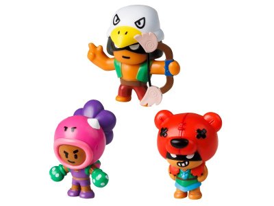 Коллекционная фигурка Brawl Stars 3 шт. в блистере, Роза, Бо и Нита 1-00449473_1
