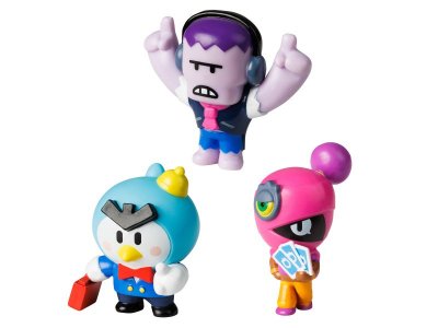 Коллекционная фигурка Brawl Stars 3 шт. в блистере, Фрэнк, Тара и Мистер Пи 1-00449474_1