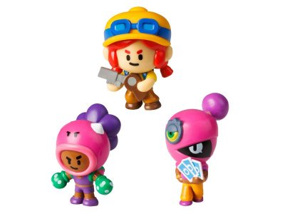 Коллекционная фигурка Brawl Stars 3 шт. в коробке с окном, Джесси, Тара и Роза 1-00449475_1