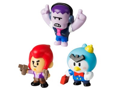 Коллекционная фигурка Brawl Stars 3 шт. в коробке с окном, Кольт, Мистер П. и Фрэнк 1-00449476_1