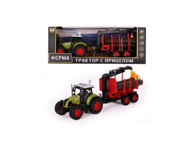 Игрушка Kid Rocks Трактор-лесовоз инерционный, свет/звук 1-00453231_1