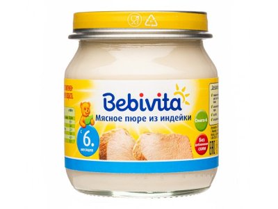 Пюре Bebivita Индейка 100 г 1-00002557_1