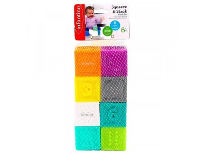 Игрушка развивающая Infantino Squeeze & Stack Развивающие кубики 1-00453842_1