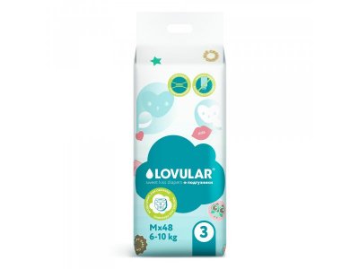 Подгузники Lovular Sweet Kiss M 6-10 кг, 48 шт 1-00455145_1