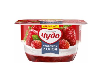 Десерт Творожный Чудо Клубника Земляника 4% 100г 1-00455602_1