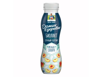 Продукт Кисломолочный Домик в Деревне Биолакт  Персик  2.1% 260г 1-00455605_1